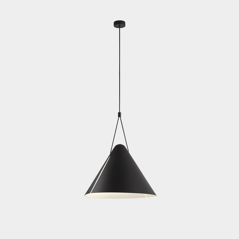 Super Attic black conical design hanging lamp Ø 45cm E27