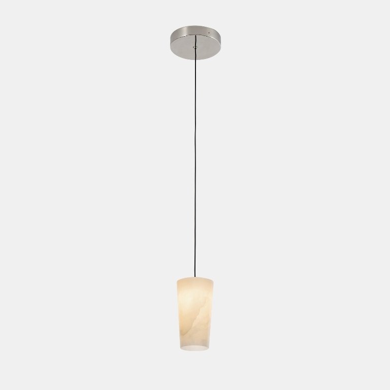 Catenaria design LED alabaster pendant light Ø 8.4cm