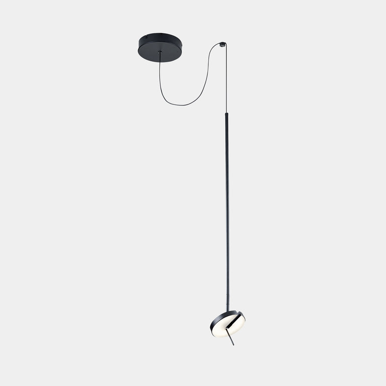 Suspension noire LED design Invisible 77,3cm