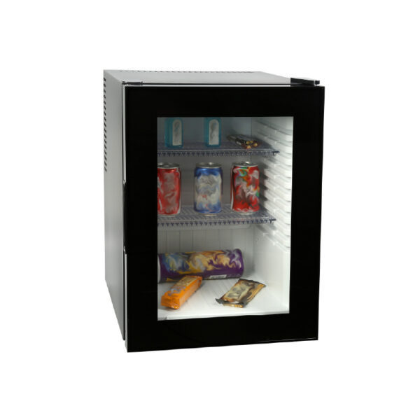 Thermoelectric black mini bar with glass door 30L