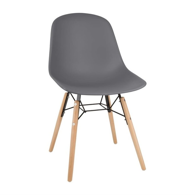 Chaise grise moulée PP design Arlo Bolero