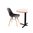 Chaise grise noire moulée PP design Arlo Bolero