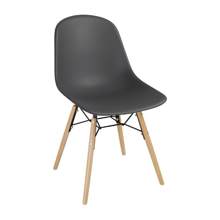 Black gray design molded PP chair Arlo Bolero