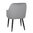 Designer grey velvet chair Lia Bolero