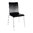 Design black chair with square backrest beech veneer