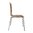 Design zebrano chair with square backrest beech veneer