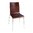 Design brown chair with square backrest beech veneer