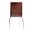 Chaise marron design dossier carré placage hêtre