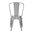 Bolero design metallic gray steel bistro chair