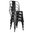 Chaise bistrot en acier noir design Bolero