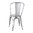 Chaise bistrot en acier gris design Bolero