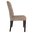 Chaise design tissu beige et pieds en bois Bolero