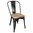 Chaise en acier noir et assise en bois design Bolero