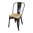 Chaise en acier noir et assise en bois design Bolero