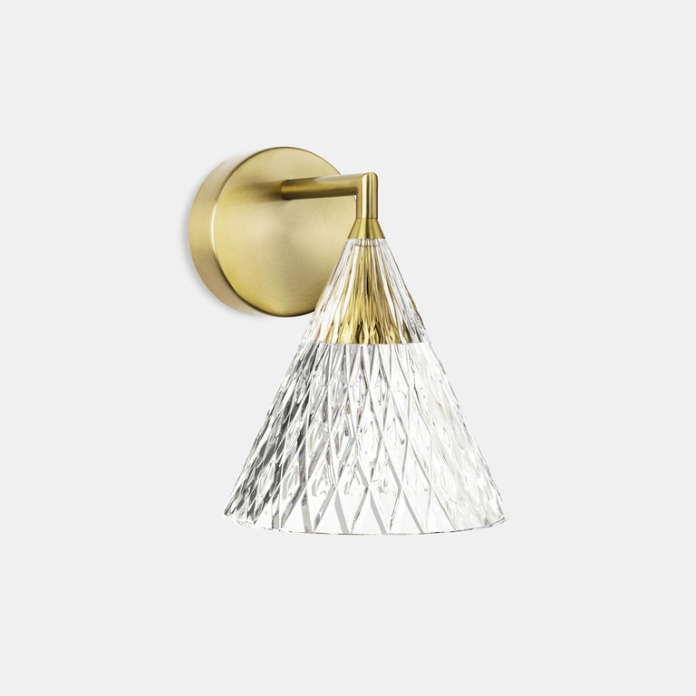 Veneto design LED wall light polished brass