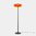 Levels 2 bodies dimmable LED amber glass floor lamp
