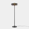 Levels 2 bodies dimmable LED smoked glass floor lamp