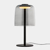 Levels dimmable LED smoked glass table lamp Ø22cm