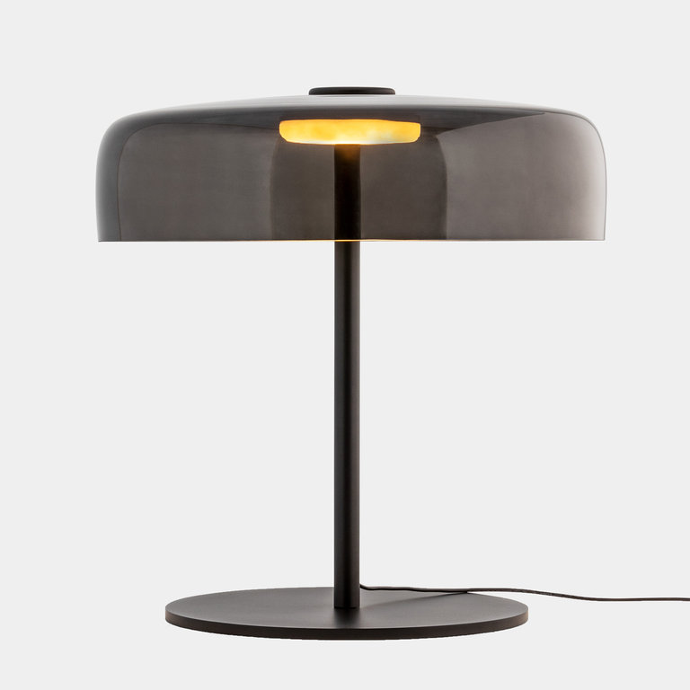 Lampe de table verre fumé LED intensité variable Levels Ø42cm