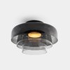 Levels 3 bodies dimmable LED smoked glass ceiling light