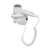 Basic white and chrome wall-mounted hair dryer 1800W