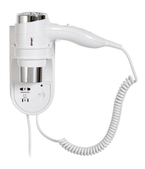 Basic wall-mounted hair dryer 1600W with shaver socket