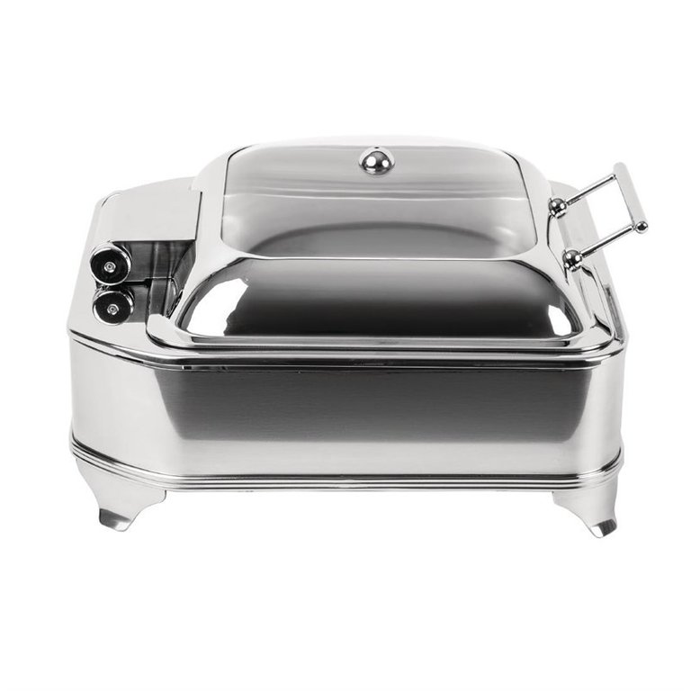 Olympia square stainless steel electric chafing dish 6L
