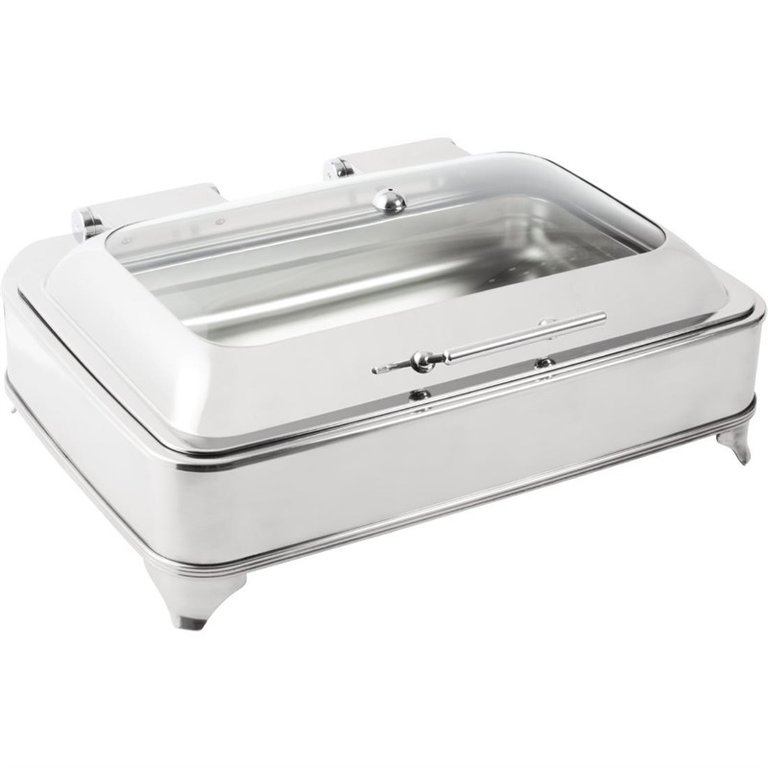 Olympia rectangular stainless steel electric chafing dish 8L