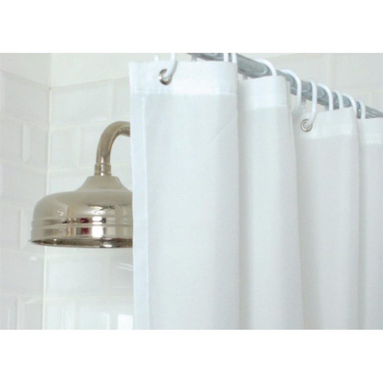 Mitre Essentials plain white shower curtain 180x180cm