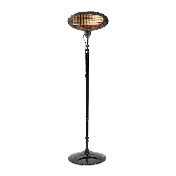 Adjustable electric outdoor heater on stand 2000W